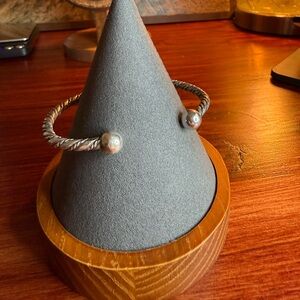 Sterling Silver Twisted Rope Cuff Bracelet Open Cuff 17.79g